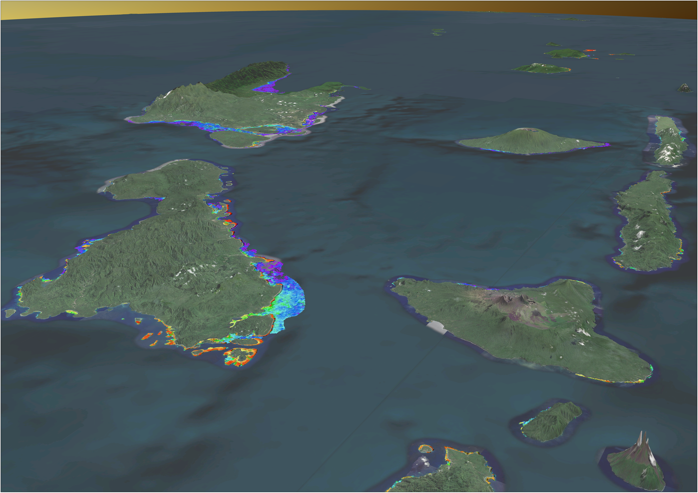 Seafloor mapping of Vanuatu using satellite data